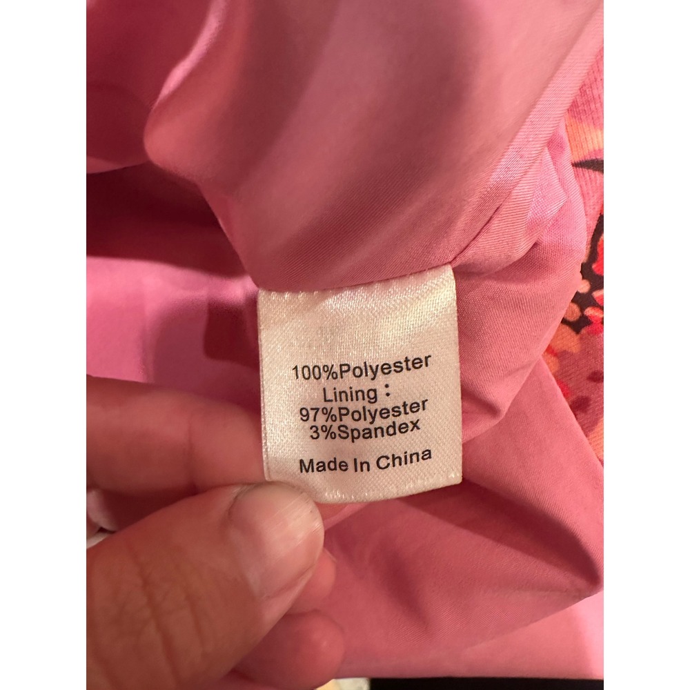 Tuckernuck Hutton Dress Poppy Stripe Floral Pink Red Midi 3X 3/4 Sleeve Crewneck - Picture 8 of 9